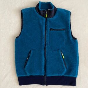 {J. Crew} Crewcuts | Sherpa Zip Front Vest with Pockets C9336 Blue (12)
